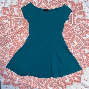 Teal off the shoulder Dress